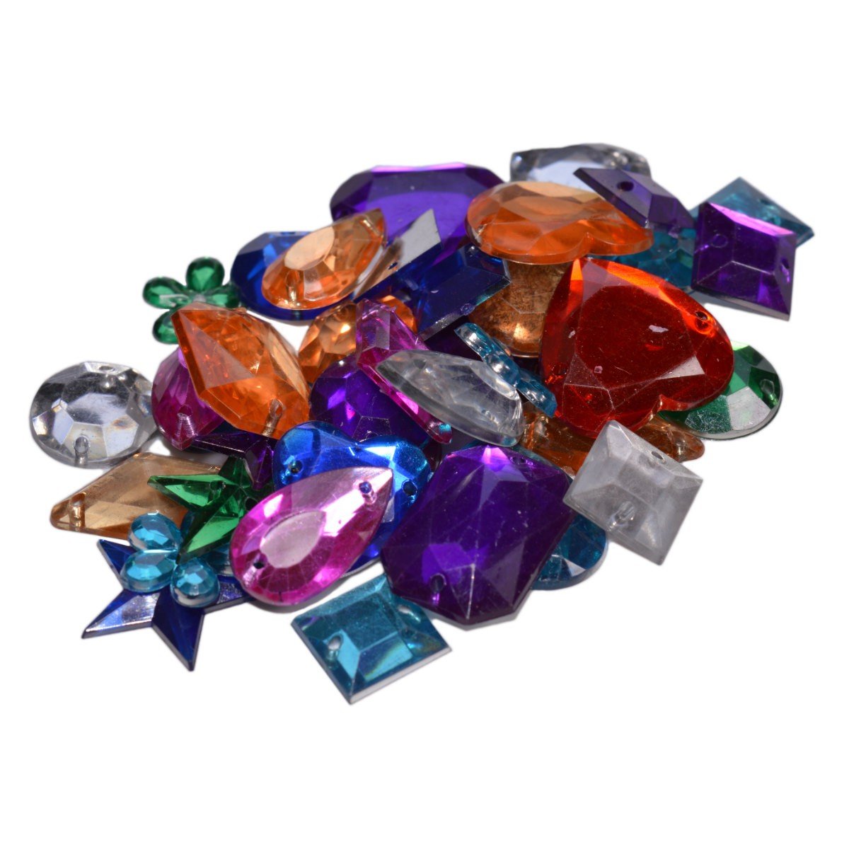 Piccolino Schmucksteine Strasssteine zum Aufnähen - Großpackung zum Basteln & Dekoration 1kg / 3600 Stk