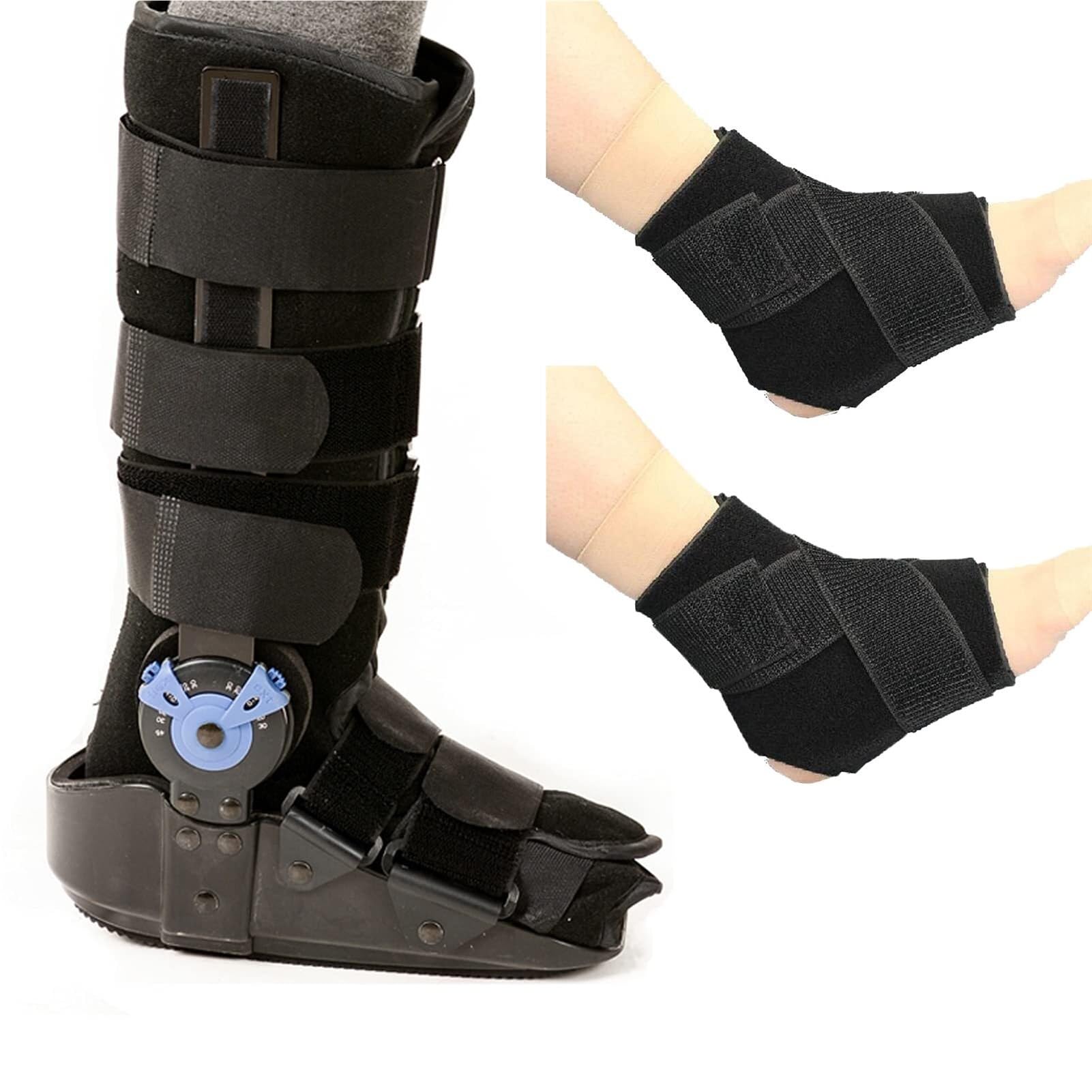 Ortesis for fracturas Bota for caminar Soporte for tobillo Pie antideslizante con articulación de tobillo Soporte fijo Férula for fascitis plantar Tobilleras for aliviar el dolor por presión(S)