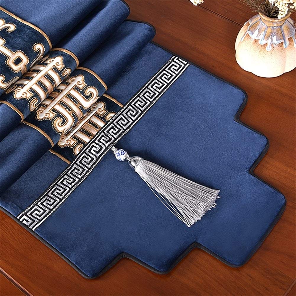 Elegancki i luksusowy Luksusowe nowoczesne biegacze stołowe domowe dekoracyjne na wesele Strona główna Hotel Patchwork Haftowane aksamitne biegacze stołowe, 4 kolory Prezenty świąteczne