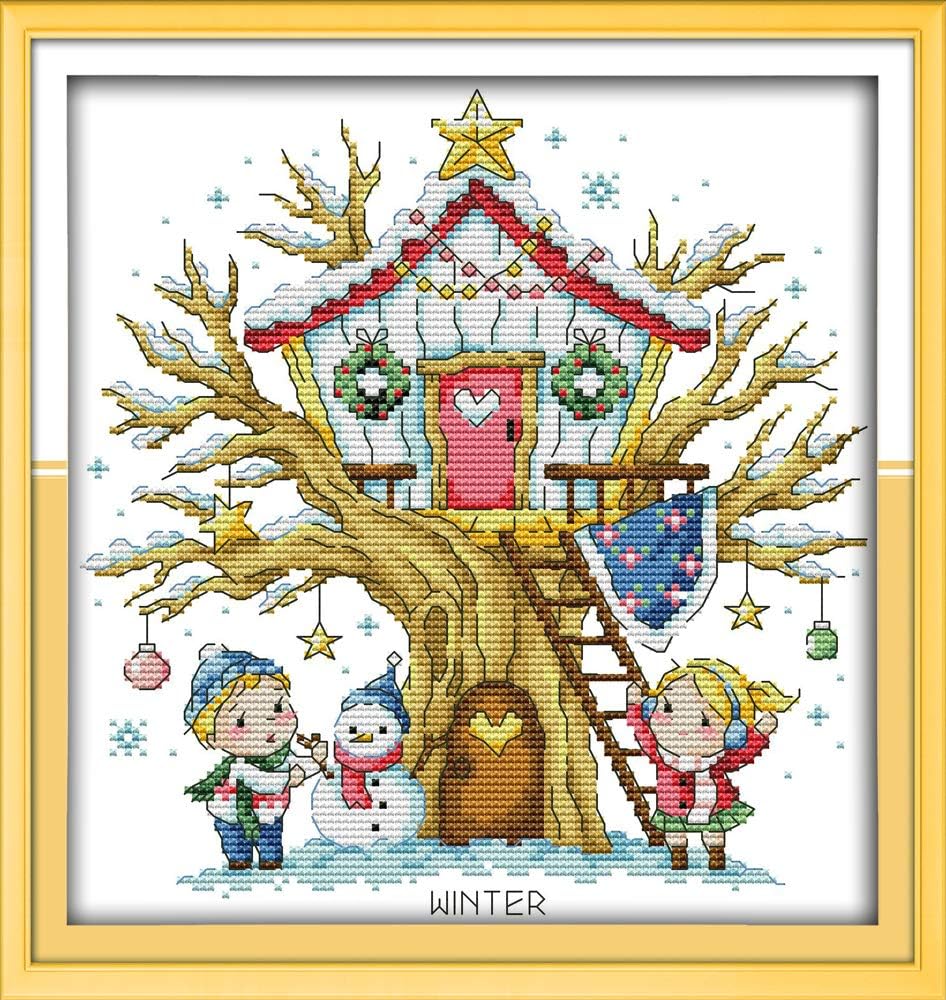 Yeesam Art® Kit Punto Croce Advanced – Fashion Models, Tela 11ct E 14ct, Ricamo DIY, Regalo Natale, Include Filo E Istruzioni