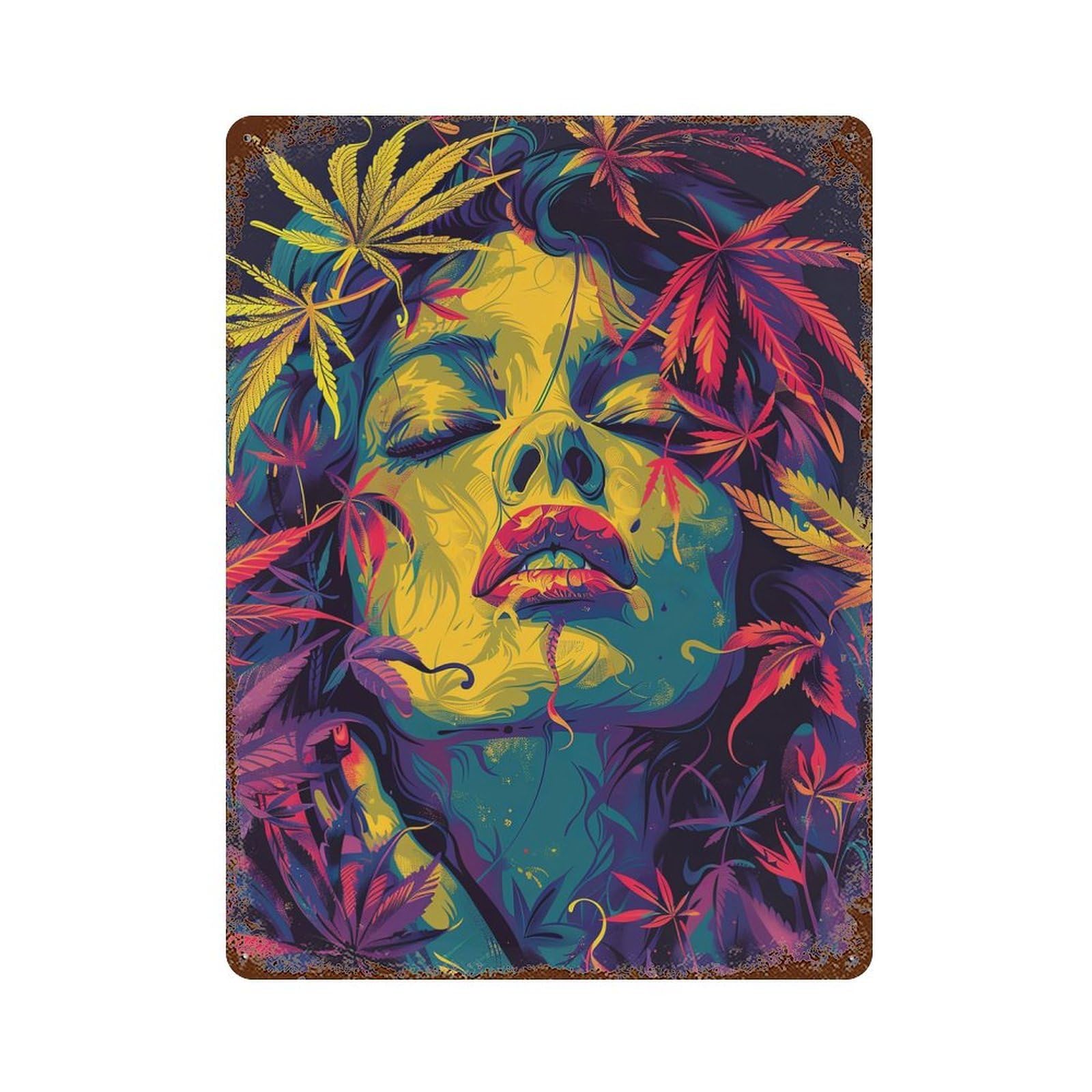 Weed III Decorative Tin Sign 15.7"x11.8", Ideal for Cafe, Home Bar And Lounge Decor