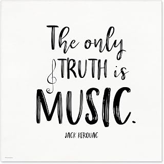 The Only Truth Is Music Jack Kerouac Art Print. Musical Inspirational Literary Quote. Fine Art Paper, Laminated, or Framed. Multiple Sizes