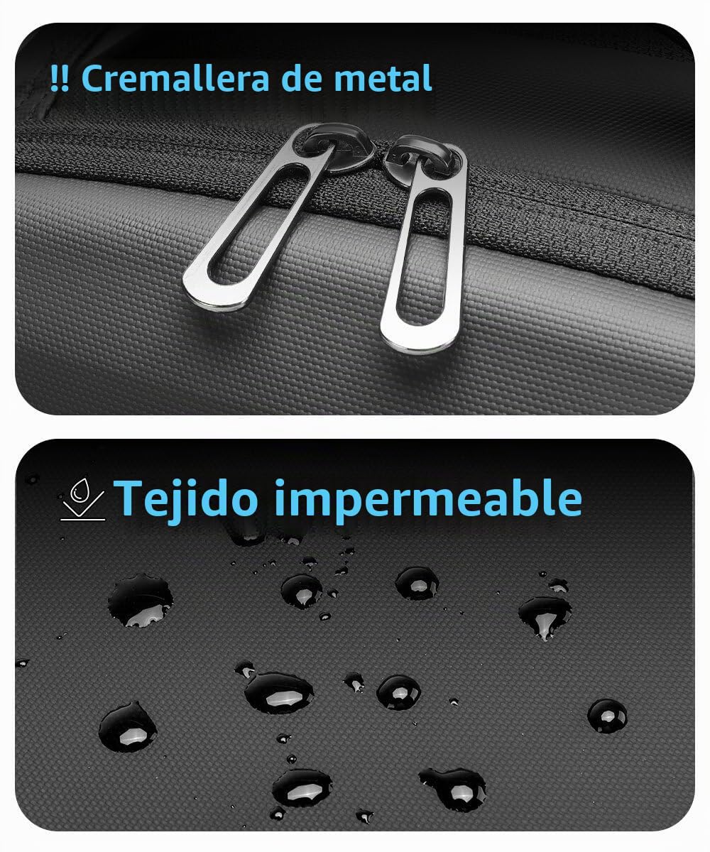 Mochila para Ordenador Portátil de 15,6 Pulgadas para Hombre de Negocios, Ampliable con Puerto de Carga USB, Resistente al Agua, Carcasa Semirrígida EVA