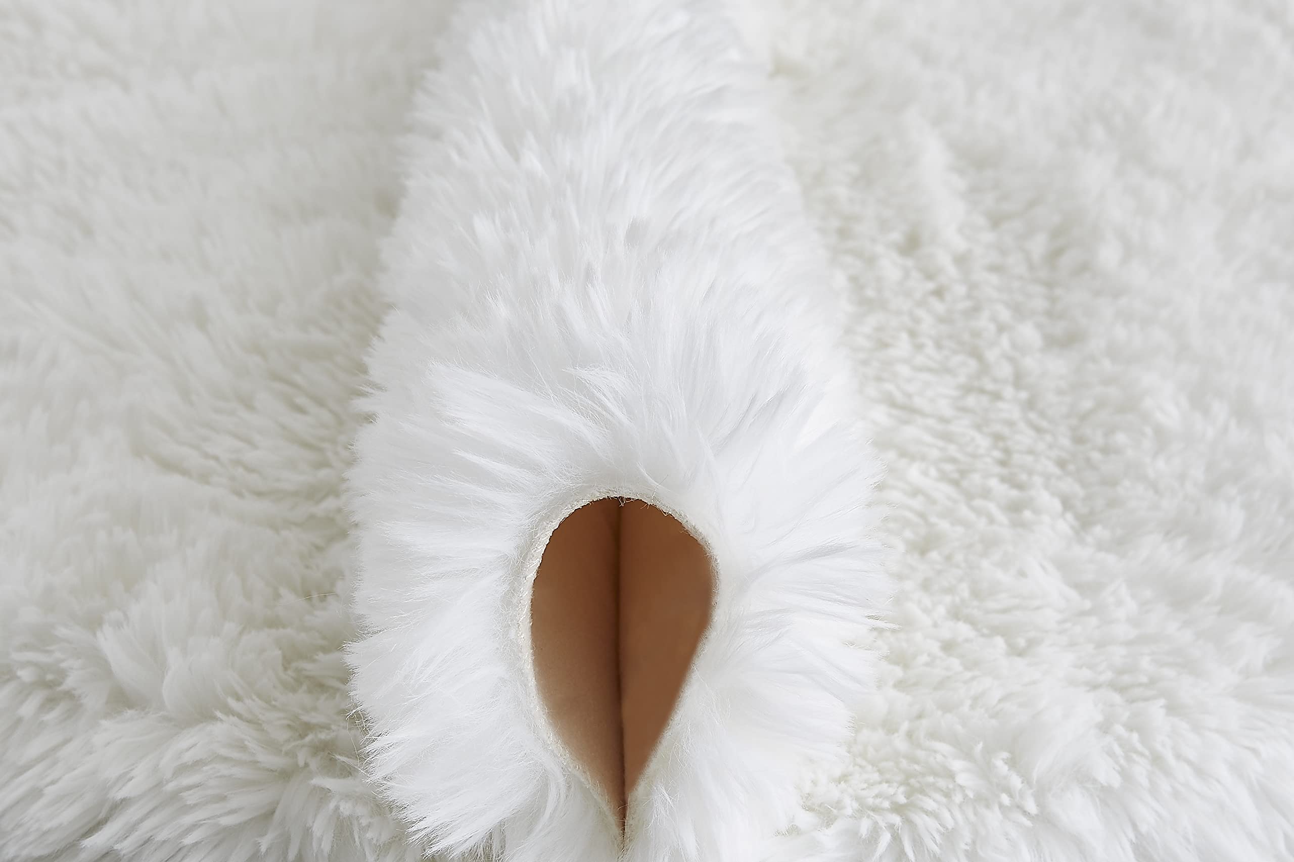 andiamo Alpa Lot de 2 Tapis en Fourrure synthétique Confortable à Poils Longs - Hauteur des Poils : 35 mm - Doux et Moelleux - Blanc - 50 x 80 cm