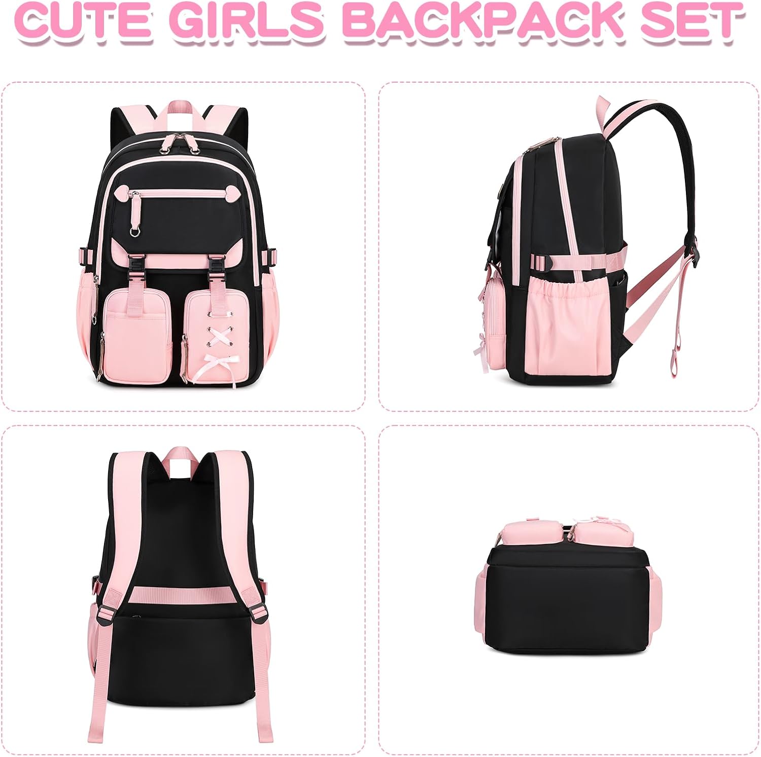 Kids Backpacks for Girls Teens Kawaii Bookbag for Elementary Primary Middle High School Daypack - Image 9