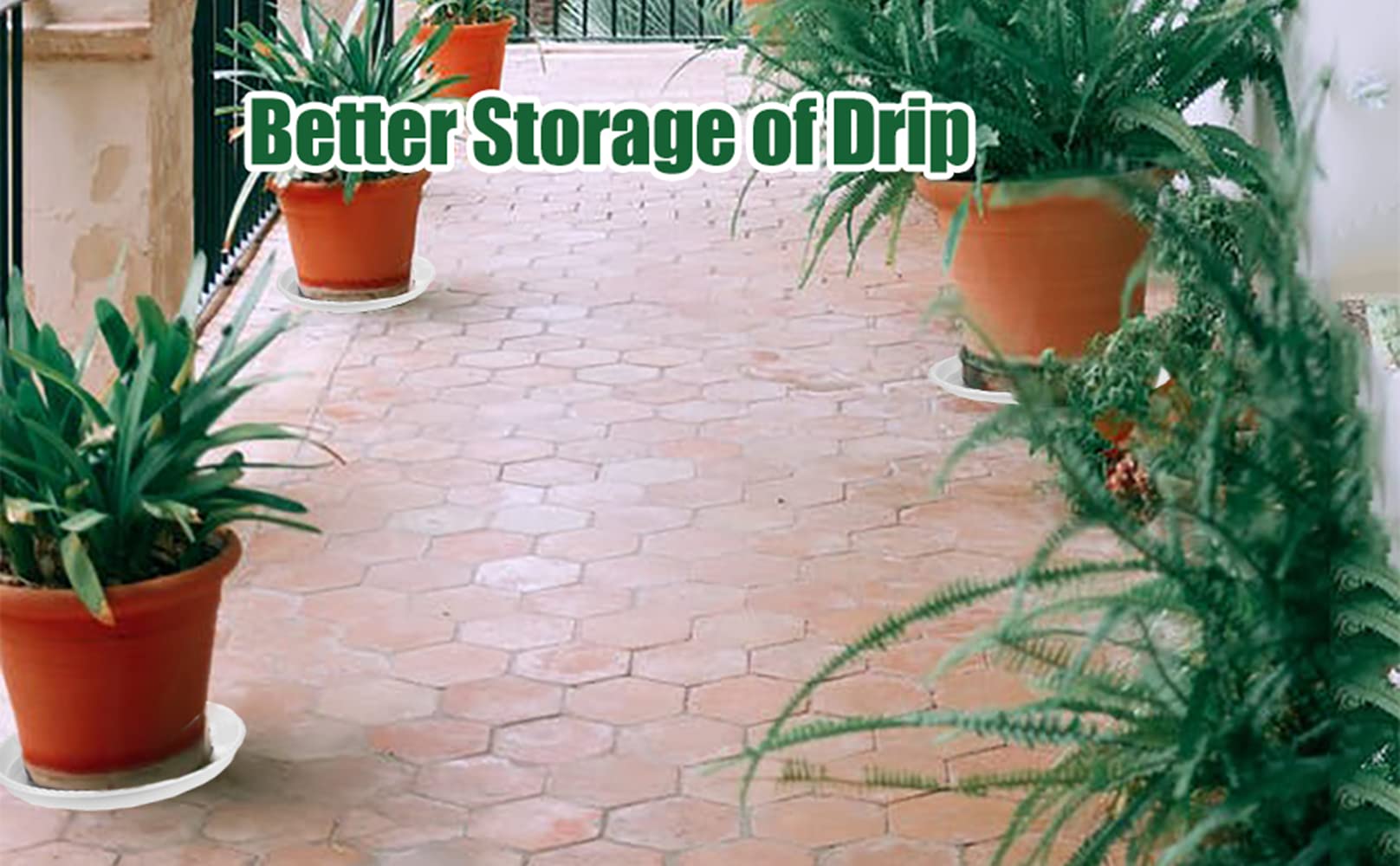 GRESPRI 15 Inches Clear Plant Saucers 6 Packs HeavyDuty