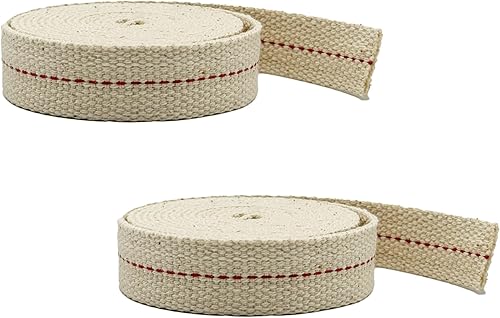 Miniatura 26 de Light Of Mine, mecha plana 100% de algodón, 33 pies, rollo para lámparas de aceite y linternas que funcionan con aceite de parafina y queroseno