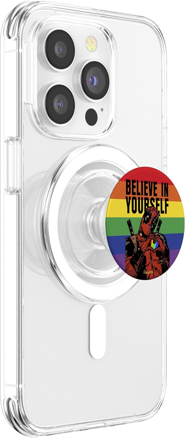 Marvel Deadpool Believe In Yourself Rainbow PopSockets PopGrip for MagSafe
