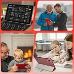 Tablette Android 15 avec clavier et souris, 20 Go RAM + 128 Go ROM (extensible à 1 To), tablettes octa-core 10,1 po avec Wi-Fi 6, double caméra, affichage 1280x800, 6000 mAh, Widevine L1, écran partagé - Rouge