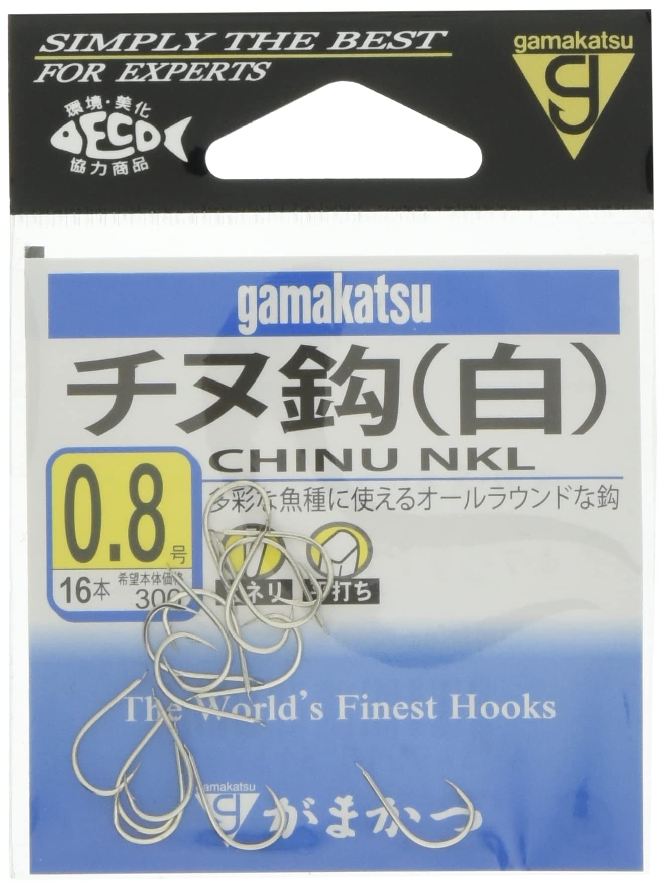 Amazon | がまかつ(Gamakatsu) チヌ フック 白 0.5号 釣り針