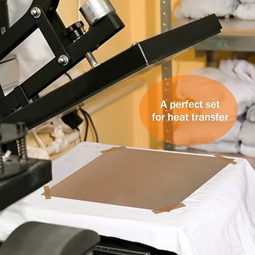 Vista 13 de Paquete de 3 láminas de teflón de PTFE para prensa de calor, hojas de transferencia antiadherentes, 16 x 20 pulgadas, papel de transferencia