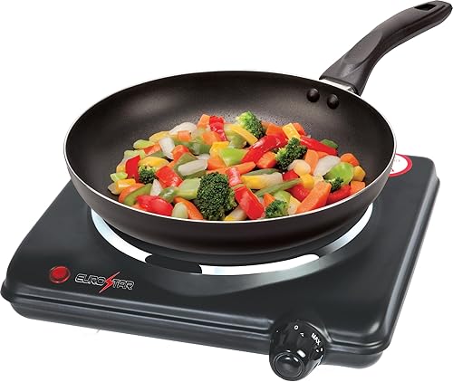 EUROSTAR ES111BK solo quemador con placa plana de hierro fundido