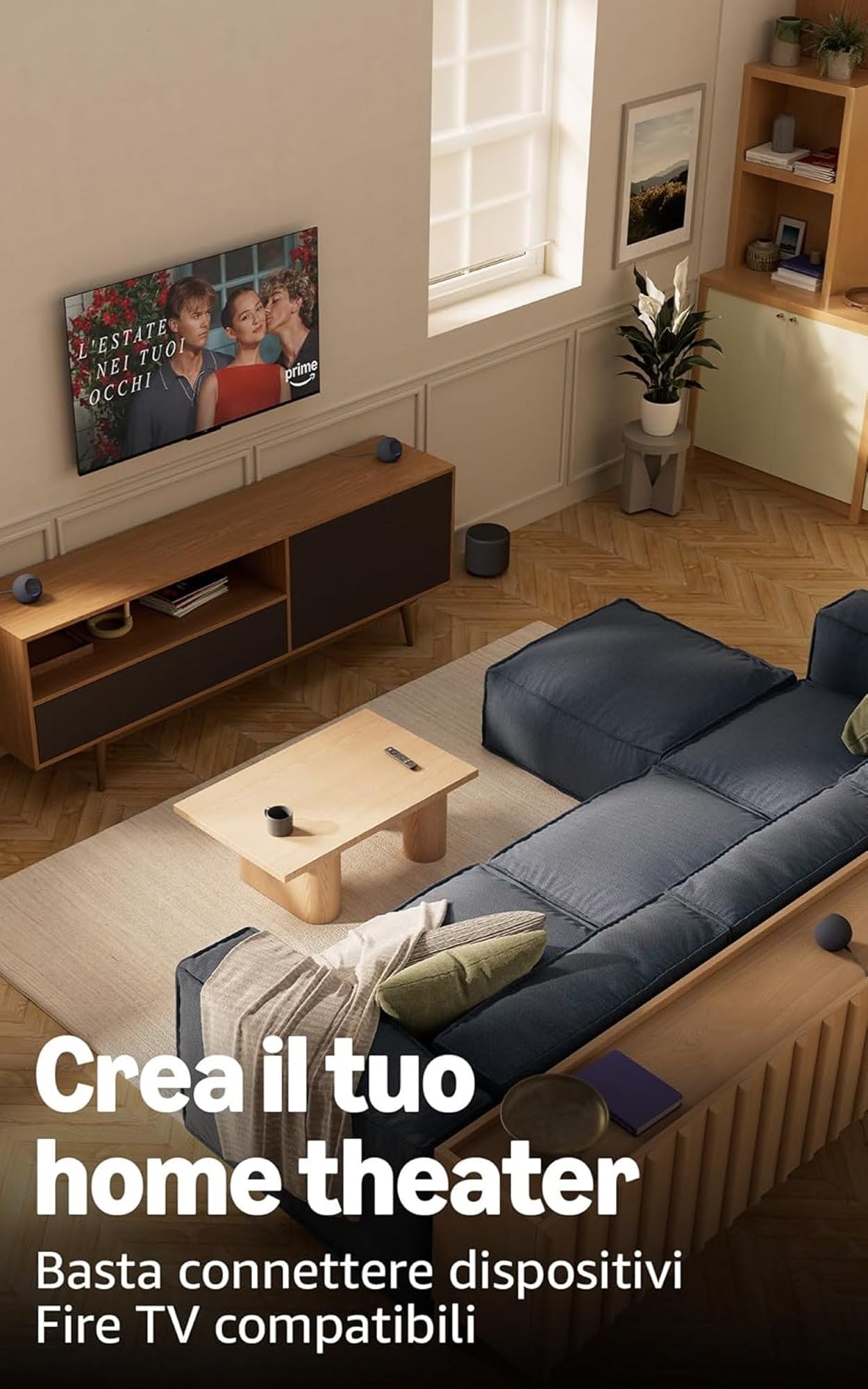 Amazon Echo Dot Max + Nuovo supporto da tavolo per Echo Dot Max con porte di ricarica USB-C, Made for Amazon