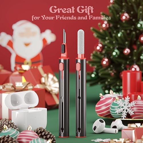 Miniatura 6 de Aijeff Kit limpiador para Airpods Pro 1 2 3 pluma de limpieza multifunción con cepillo suave esponja flocado para auriculares Bluetooth,