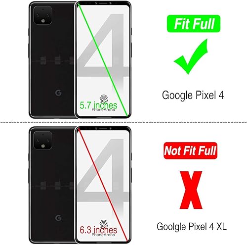 Miniatura 2 de Funda para pantalla integrada para Google Pixel 4, resistente a prueba de golpes, con soporte y clip de cinturón giratorio para Pixel 4 (negro)