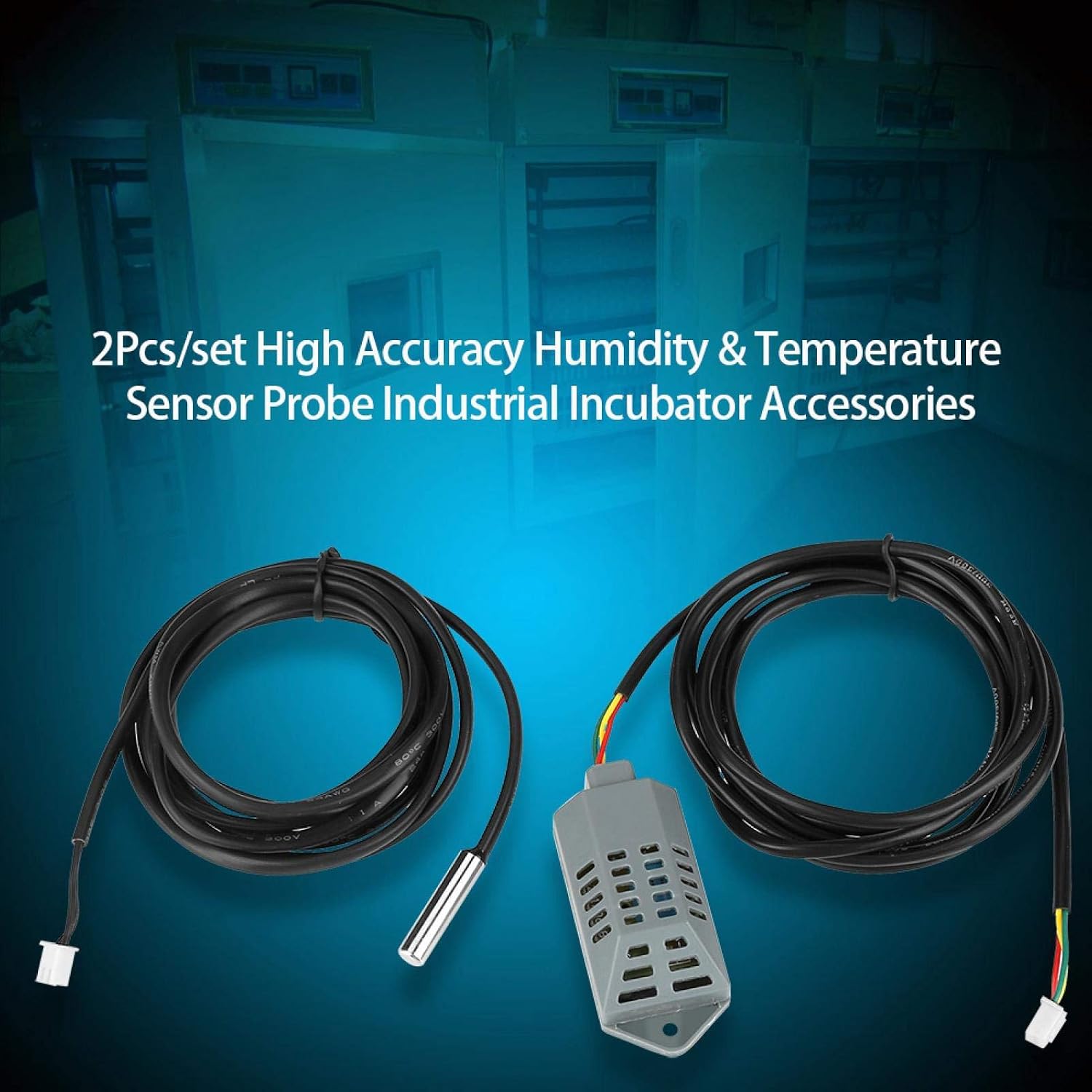 2Pcs/Set High Accuracy Humidity & Temperature Sensor Probe Industrial Incubator Accessories Temperature Sensor for Incubator