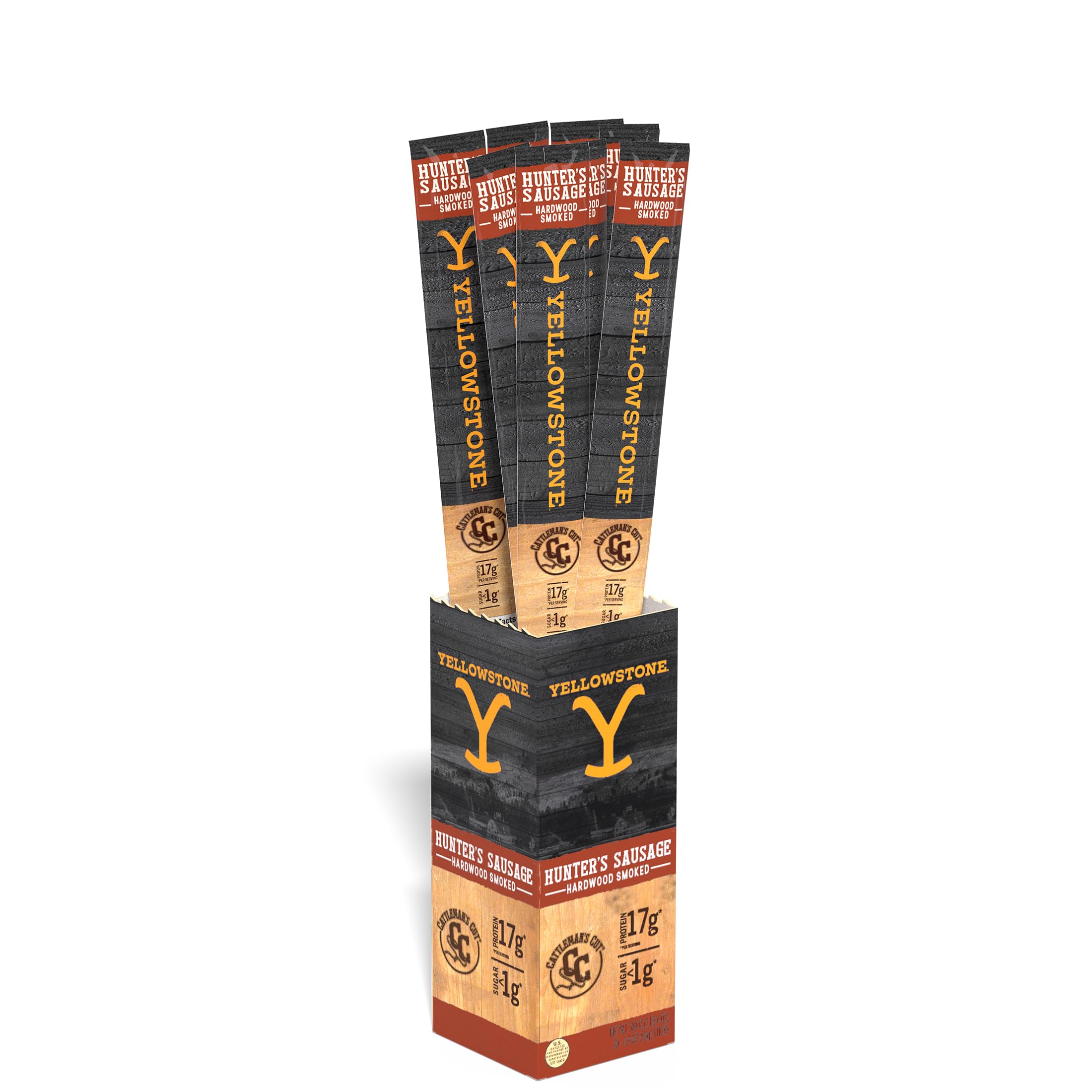 Yellowstone by Cattleman's Cut Hunter's Sausage Sticks, 1.9 Ounce (Pack of 20)