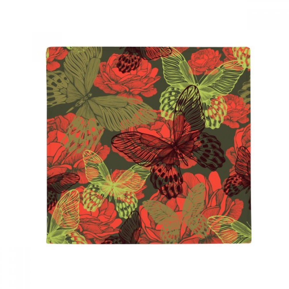 Tapis pour animaux vintage avec roses et papillon pour décorer la cuisine ou l'entrée