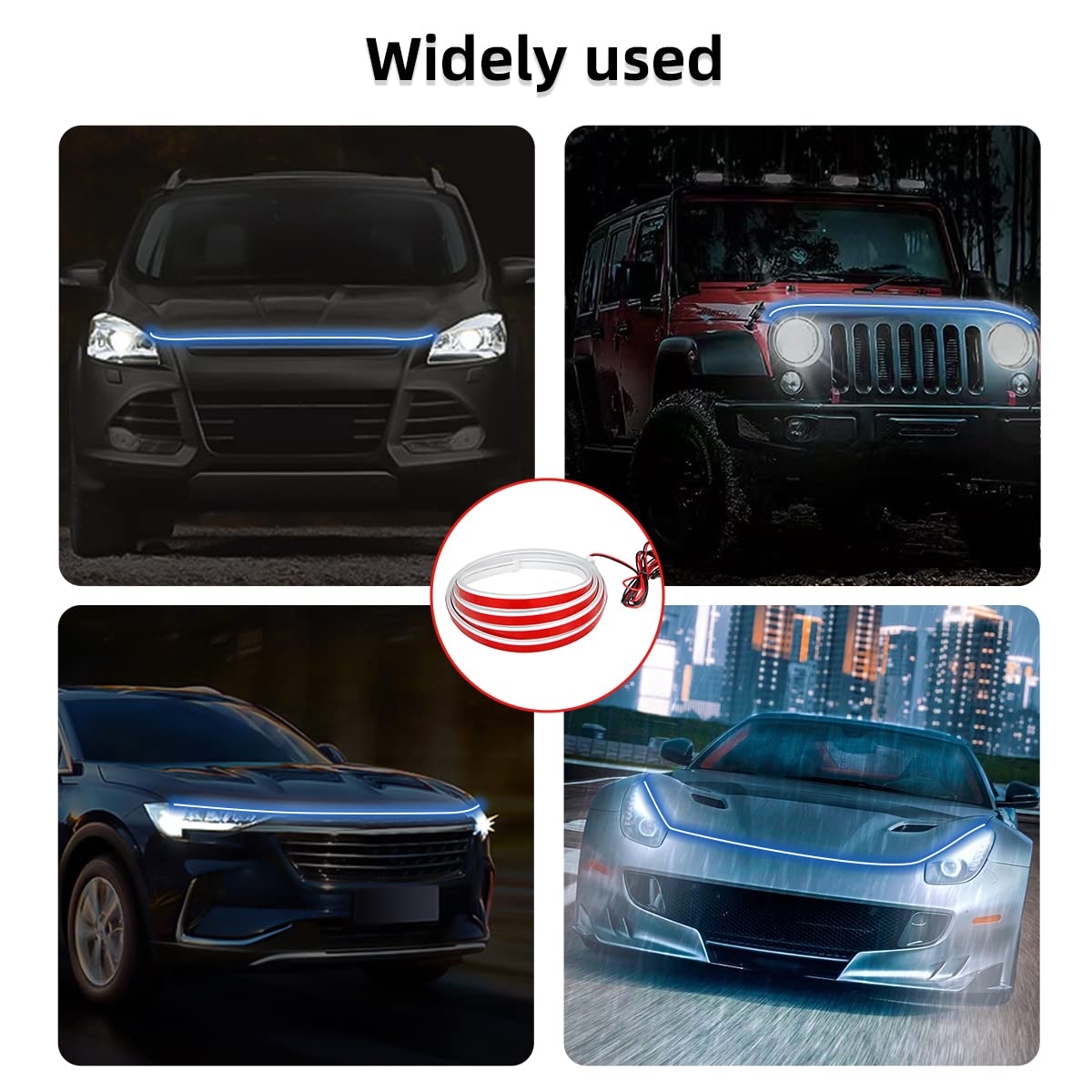 Bande LED Feux De Circulation Diurnes - Lumières LED Flexibles Imperméables Pour Voiture Extérieur