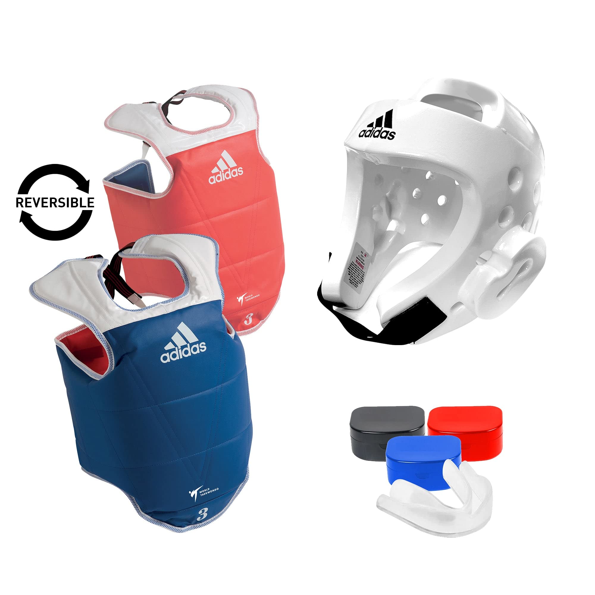 adidas Taekwondo Custom Ultimate Sparring Gear Set w/Optional Accessories - White