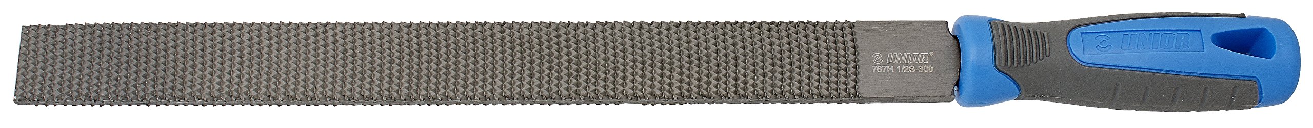 UNIOR 613039 - Flat Rasp Interfine with Handle 250 mm Series 767H1/2S, Multicoloured