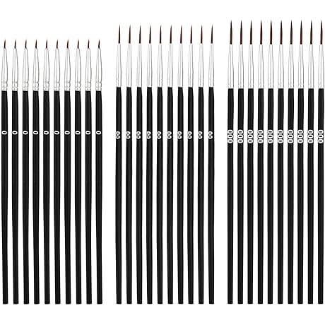 30pcs Detail Paint Brushes - Tiny Masters of Artistic Precision