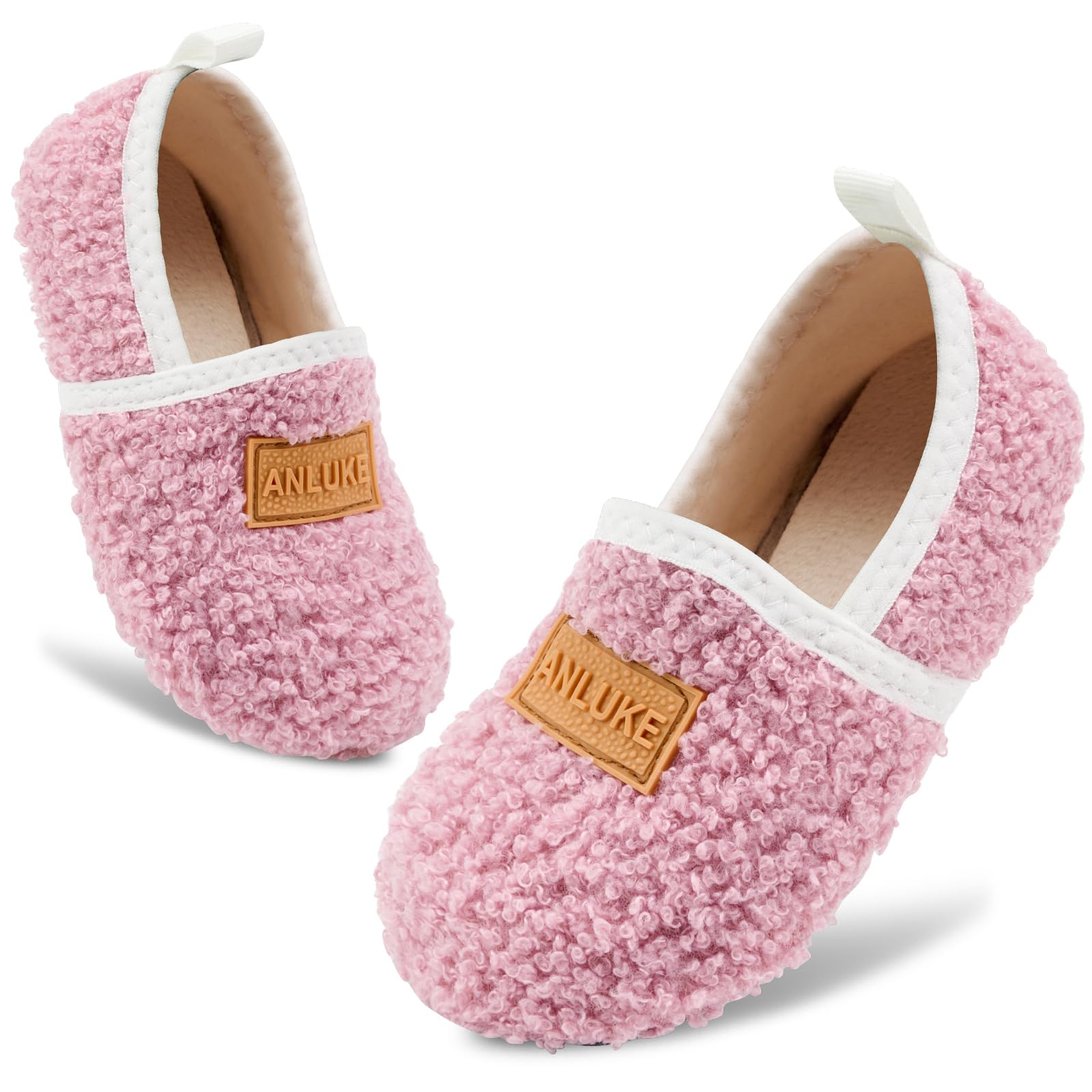ANLUKE Kids Toddler House Slippers for Boys Girls Warm Indoor Outdoor