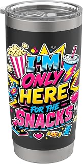 I'm Only Here For The Snacks Gamer Arcade Art Stainless Steel Insulated Tumbler
