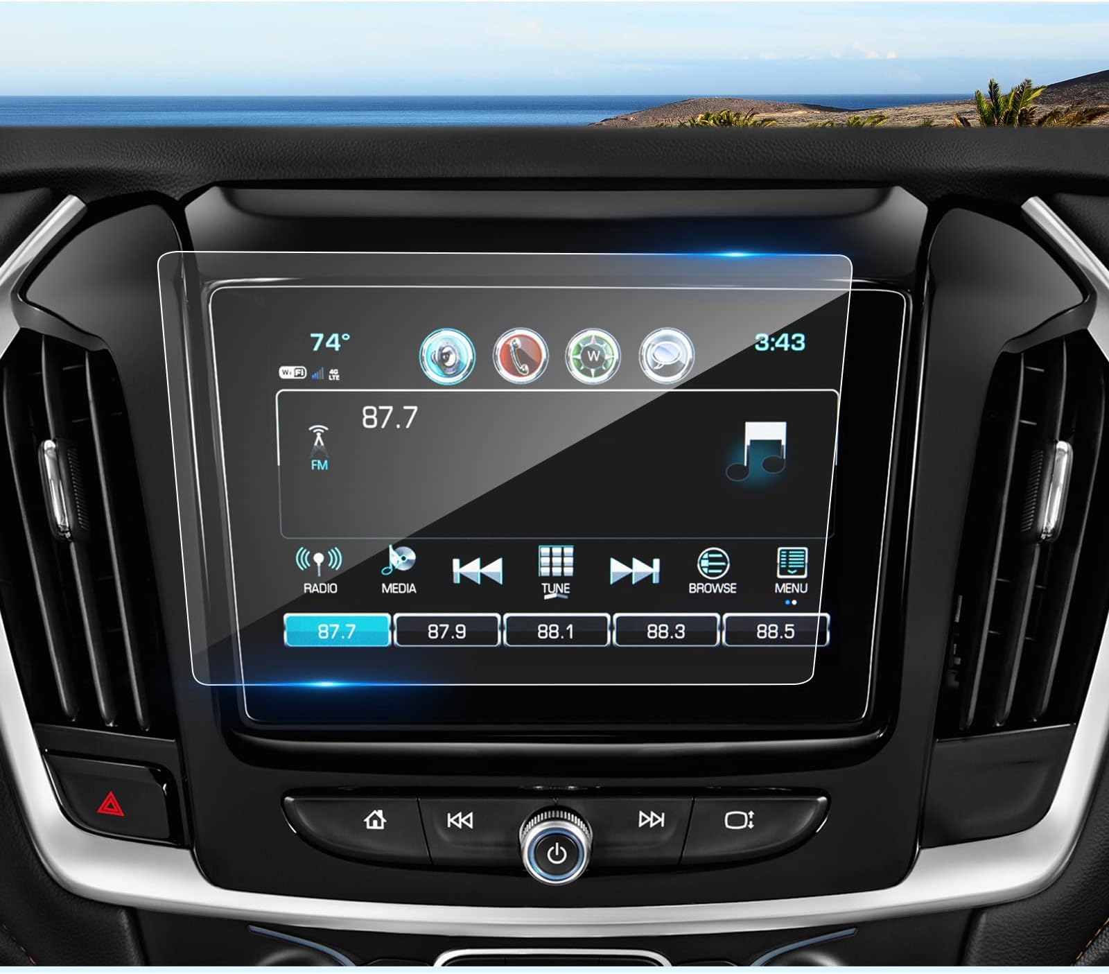 2018-2023 Traverse Screen Protector for Chevrolet Traverse (LT Leather/RS/Premier/High Country) 8-inch Touchscreen, 9H Tempered Glass 2021 2022 2023 Chevy Traverse Accessories HD Transparent 8"