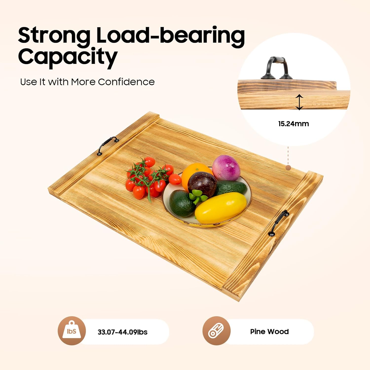 Board Stove Cover, 44.09Lbs Load Noodle Stove Top Covers Multifunctional Stovetop Cover Board Rectangular Cutting Boards Wooden Sink Covers w/Handle for Home Kitchens Restaurants Camping