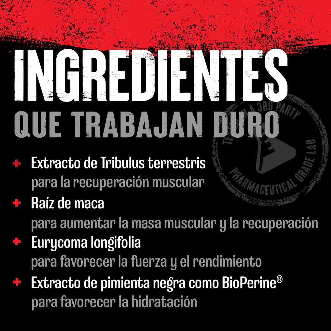 ANIMAL Stak - potenciador de testosterona y suplemento para desarrollo muscular, fuerza y rendimiento - Cápsulas con aminoácidos, vitaminas y minerales - 21 paquetes