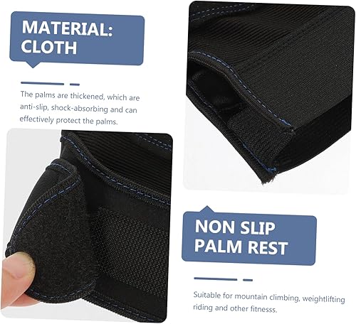 Miniatura 6 de BESPORTBLE 2 pares de mitones para hombre, guantes de levantamiento de gimnasio, guantes de muñeca, guantes protectores de fitness, guantes