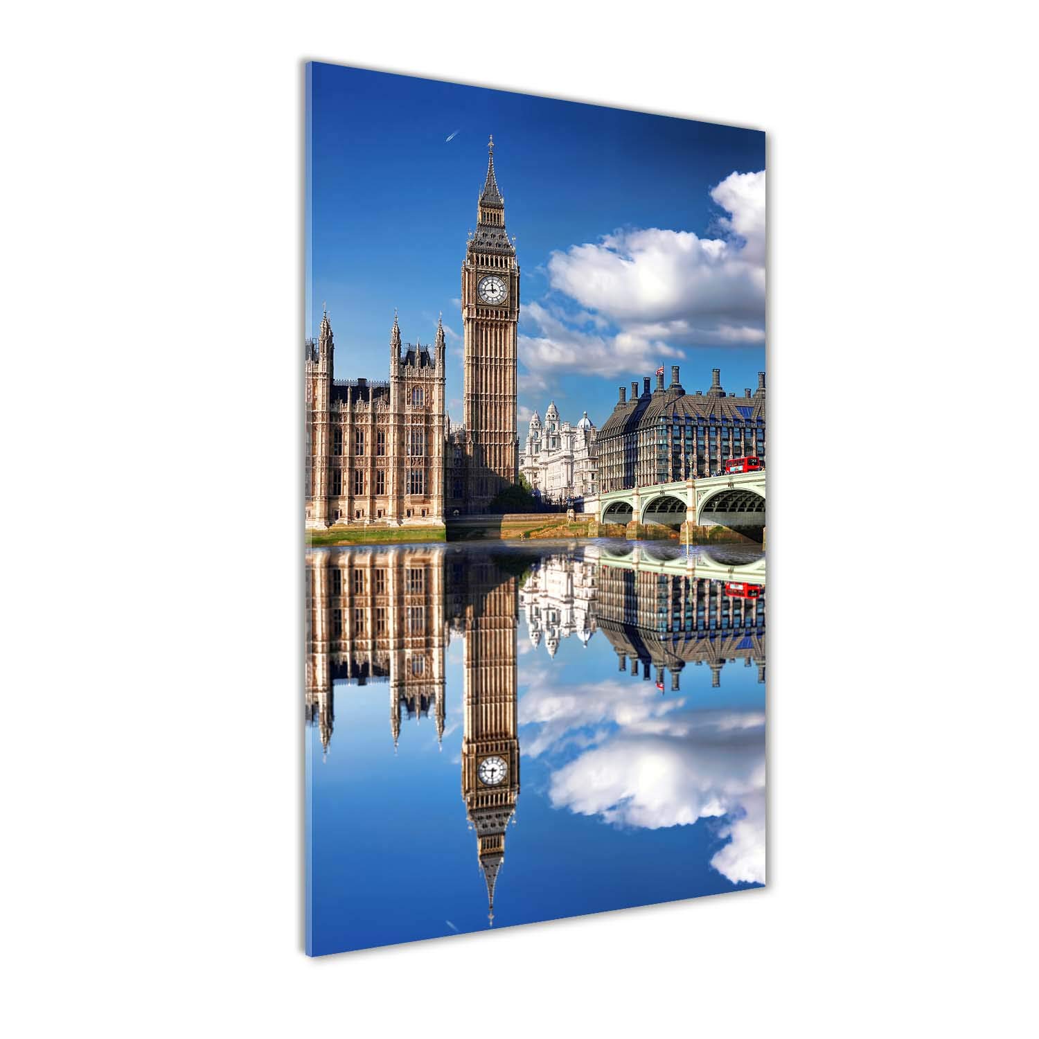 Image Big Ben Londres sur verre pour décorer le salon et la cuisine moderne en bleu