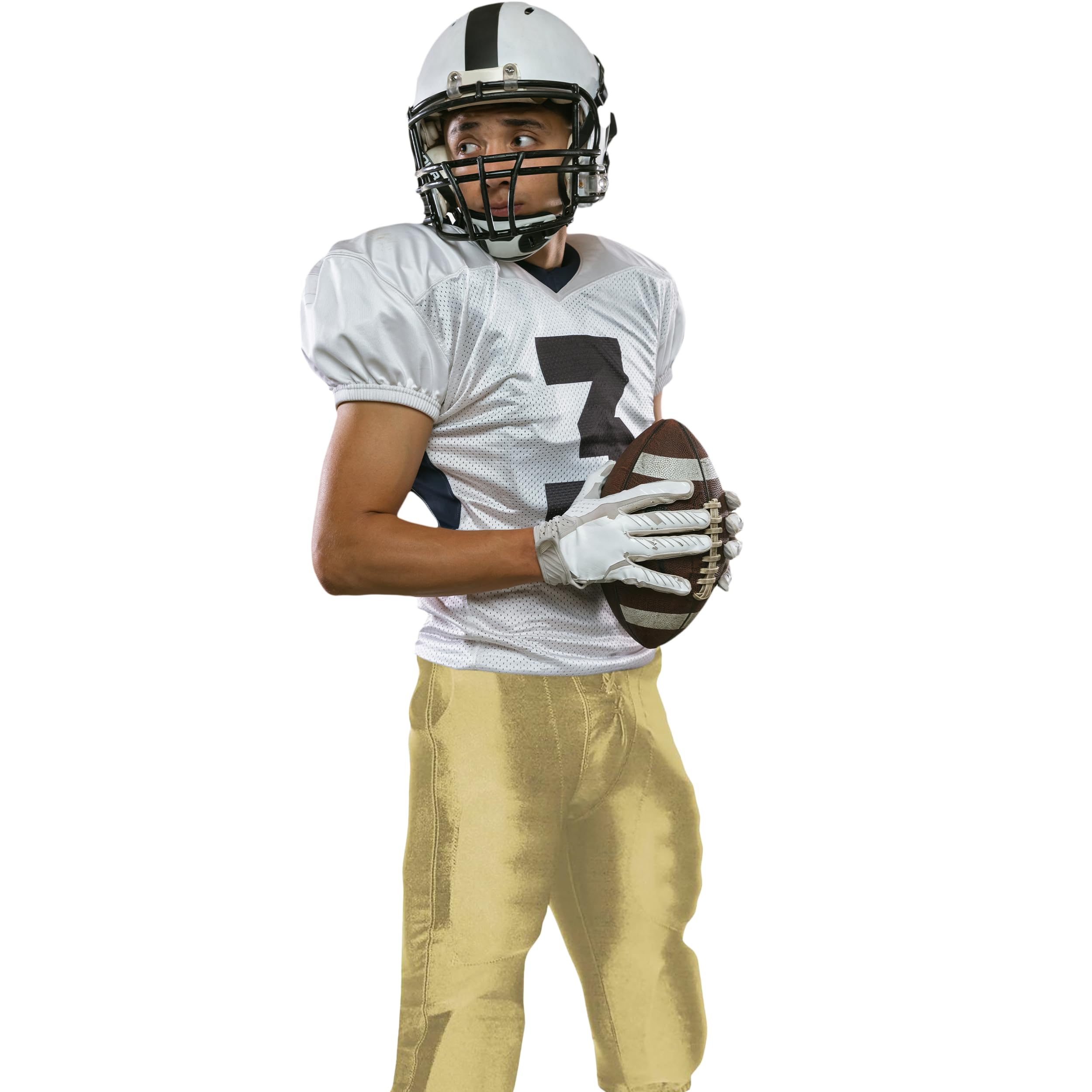 Champro Youth Stretch Dazzle Football Pant with Snaps, Vegas Gold