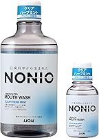 NONIO(ノニオ) [医薬部外品] マウスウォッシュ クリアハーブミント 洗口液 口臭原因菌を殺菌(アルコール配合) 600ml +ミニリンス80ml付き