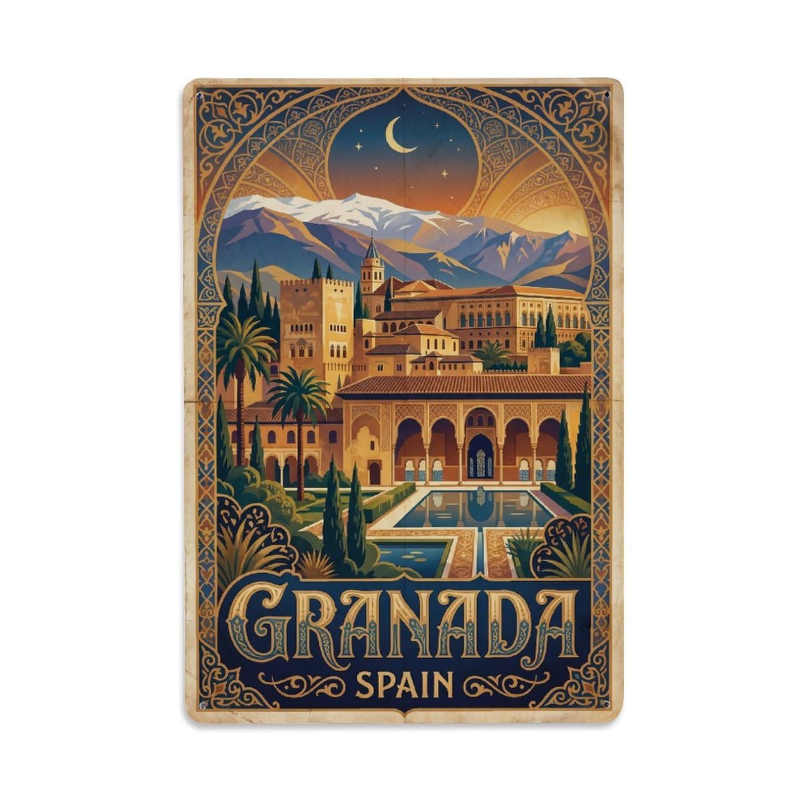 Spain Granada Travel Retro Metal Tin Sign