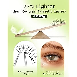 BEYELIAN Magnetic Eyelashes with Applicator Kit, Reusable False Lashes, No Glue Needed Soft Magnetic Lashes Natural Look for Eye (Lightweight & Comfortable)
