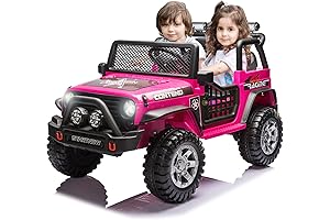 Kids Power Wheels 2-Seater Electric Ride-On Truck with Parental Remote Control