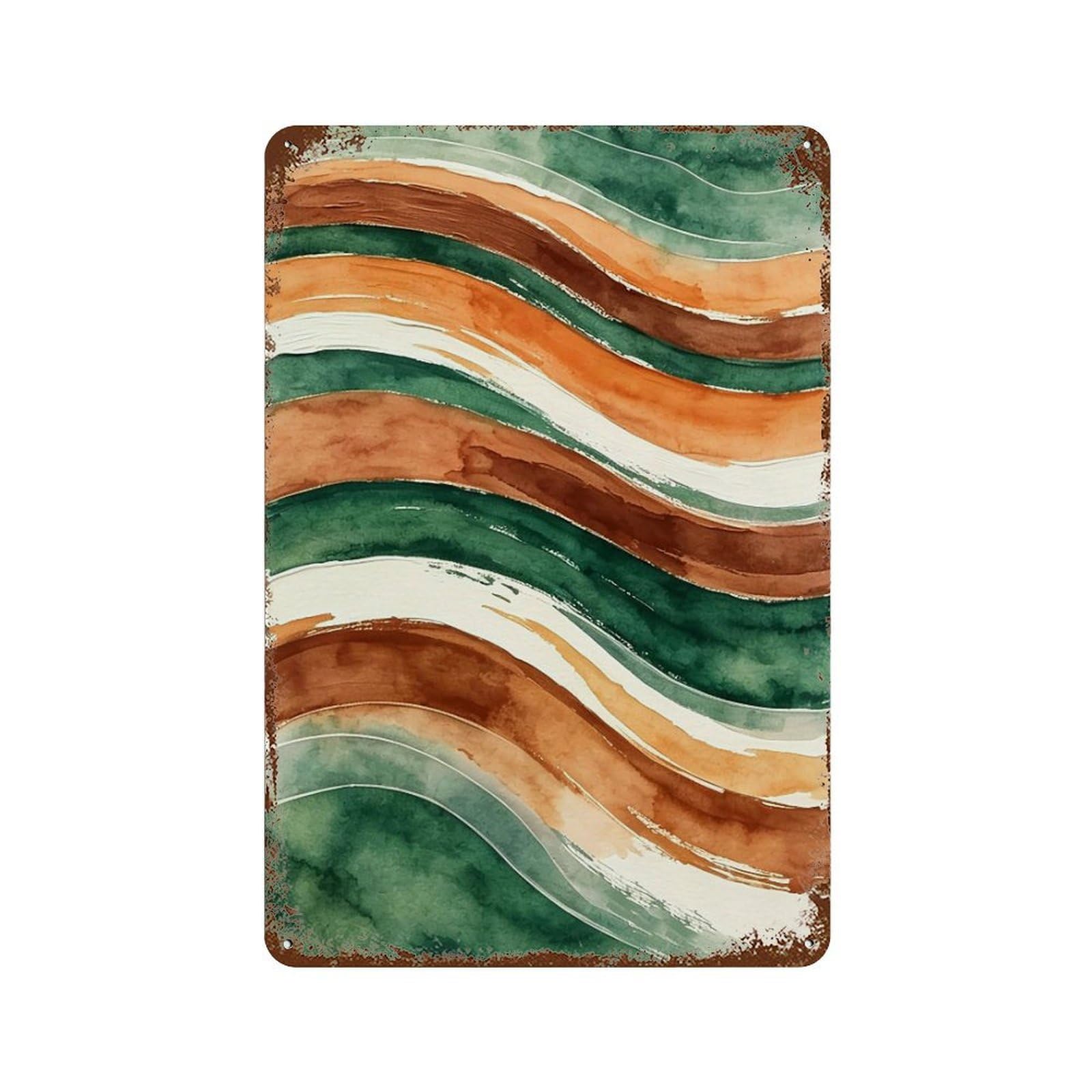 Wujhgrsg Style Stratified Terrestrial Hue Lines (1) Wall Art Retro Iron Vintage Metal Tin Sign Poster Modern Decor For Home Cofffee Club Bar Shop 30X20cm
