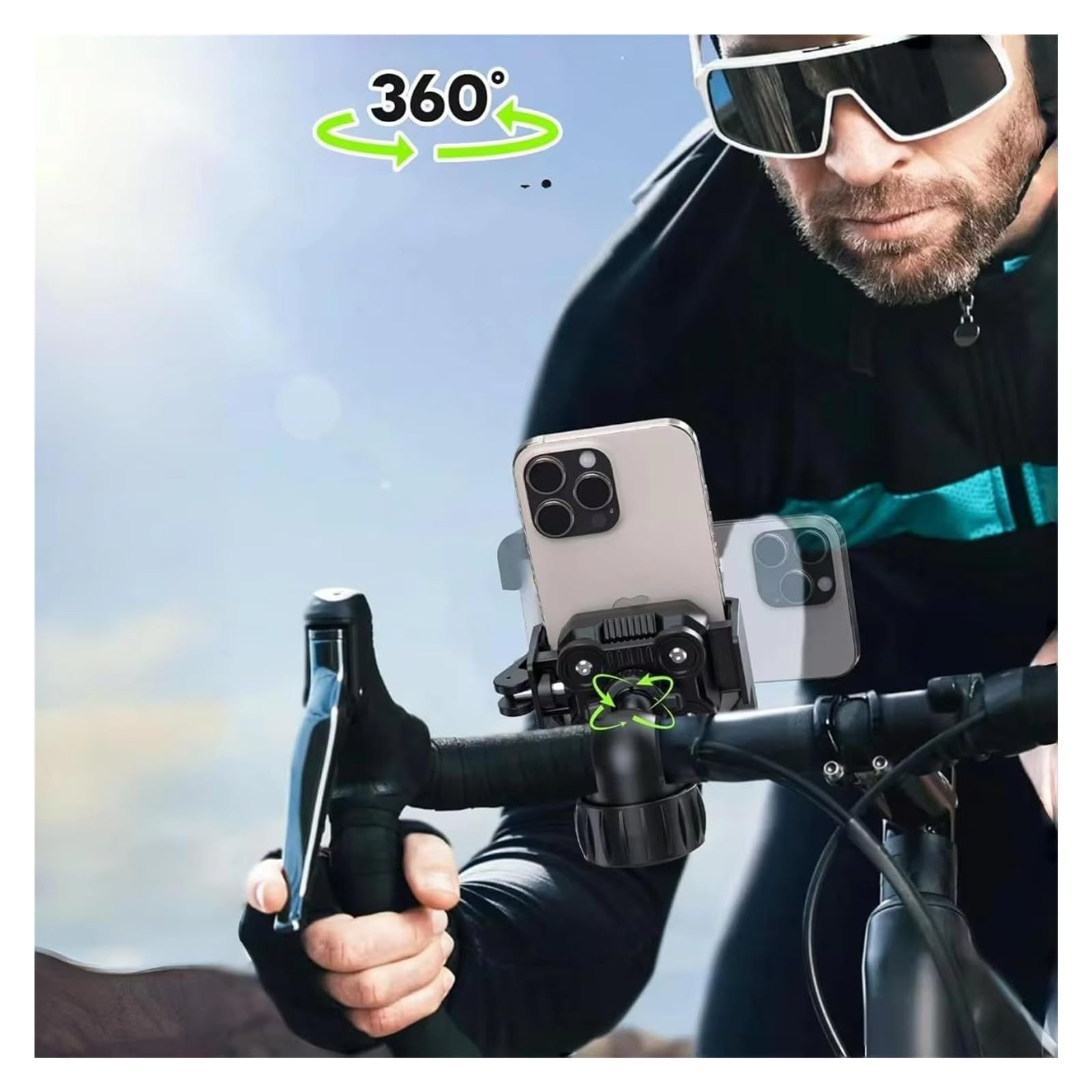 Staffa Navigazione GPS Supporto Per Telefono Bici E Moto Con Smorzatore Vibrazioni Universale Cellulare Regolabile Manubrio Supporto Gps Moto