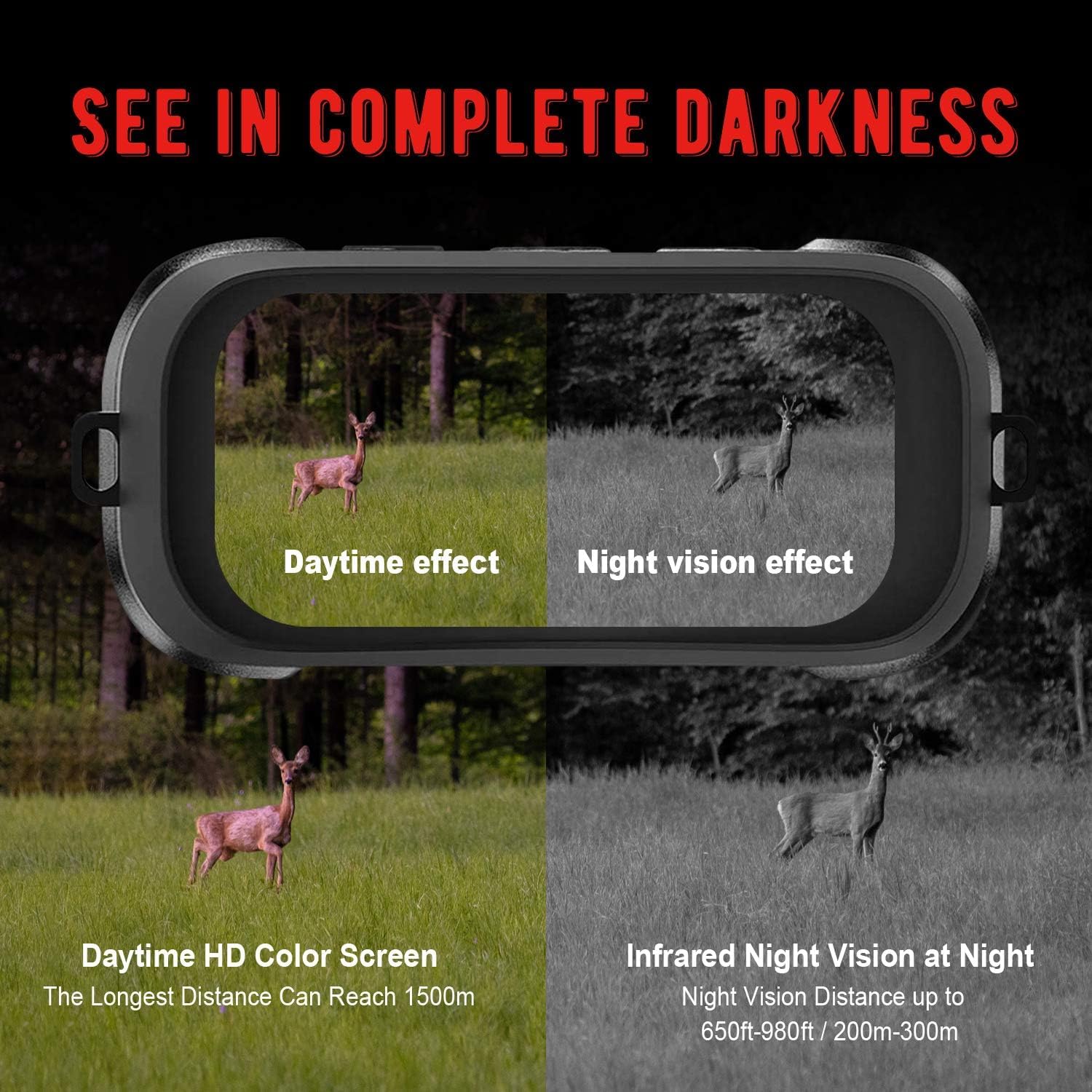 Amazon | Maswater ナイトビジョン双眼鏡 1080Pビデオ 36MP解像度 暗視