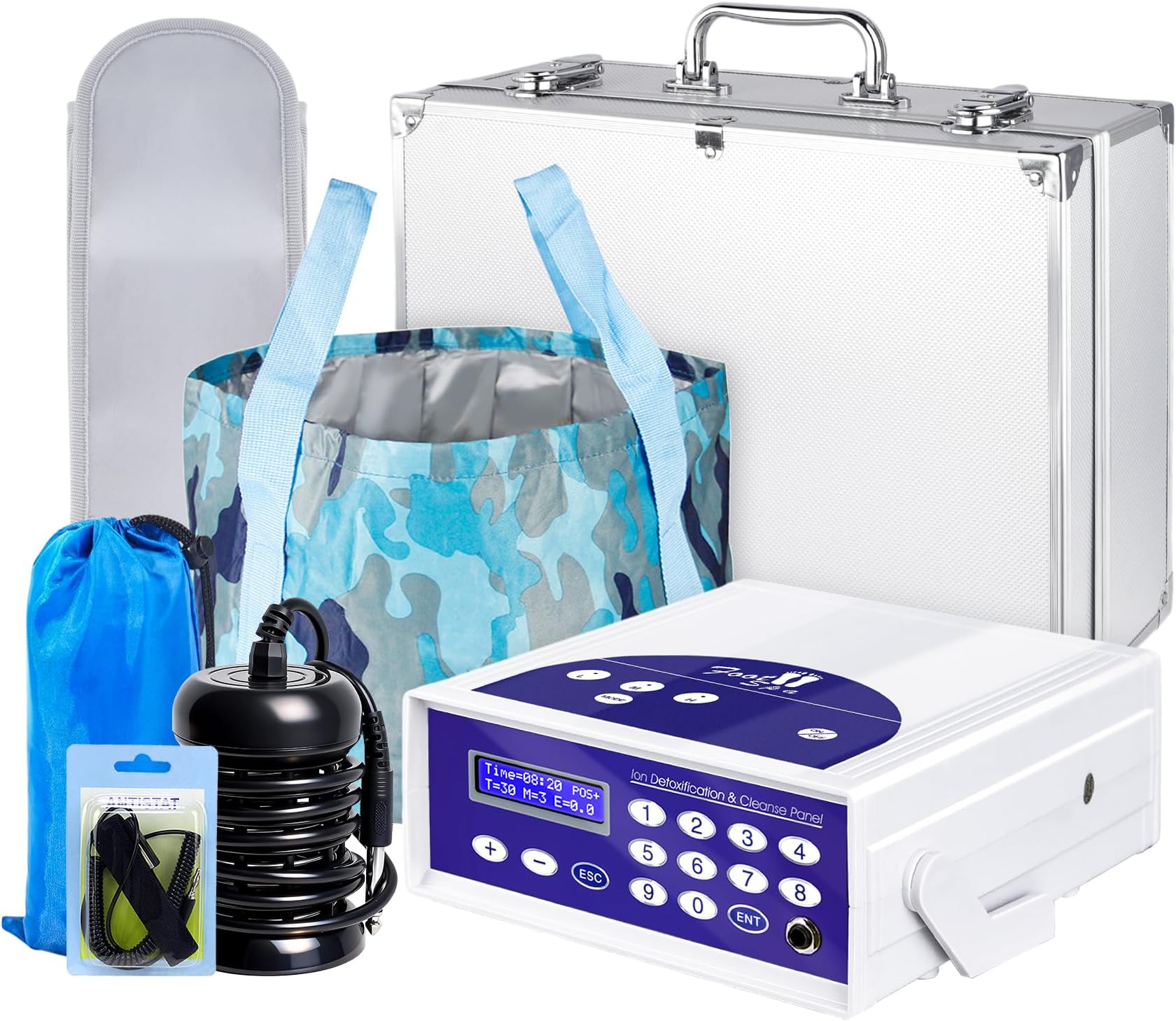 Ionic Detox Foot Bath Machine, Negative Hydrogen Foot Detox Machine Ionic Detox Foot SPA System with Collapsible Basin, Far Infrared Belt