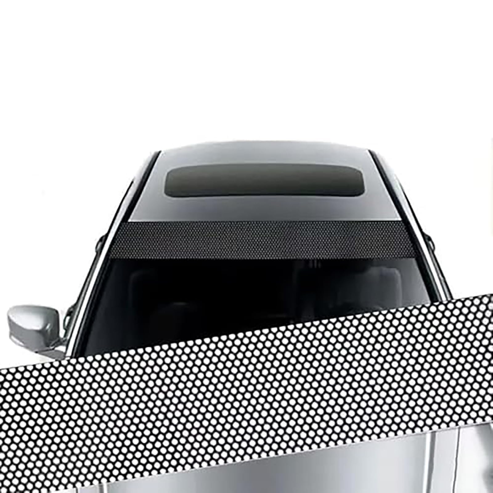 ENHOHTFHF For Ford Kuga III auch MHEV PHEV ab Bj.2020 Car Sunstrip,Front Windscreen Sunstrip Visor,Self-Adhesive Tint Strip,Anti-Glare UV Protection Car Exterior Accessory,B