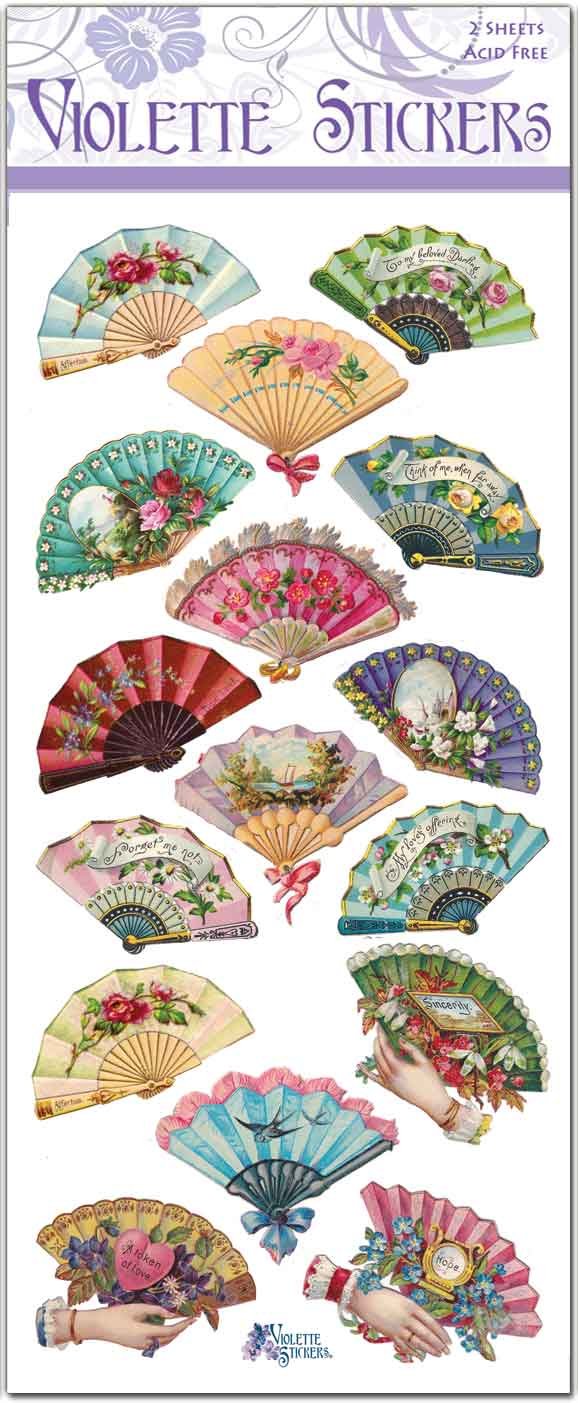 Violette Stickers Victorian Fans