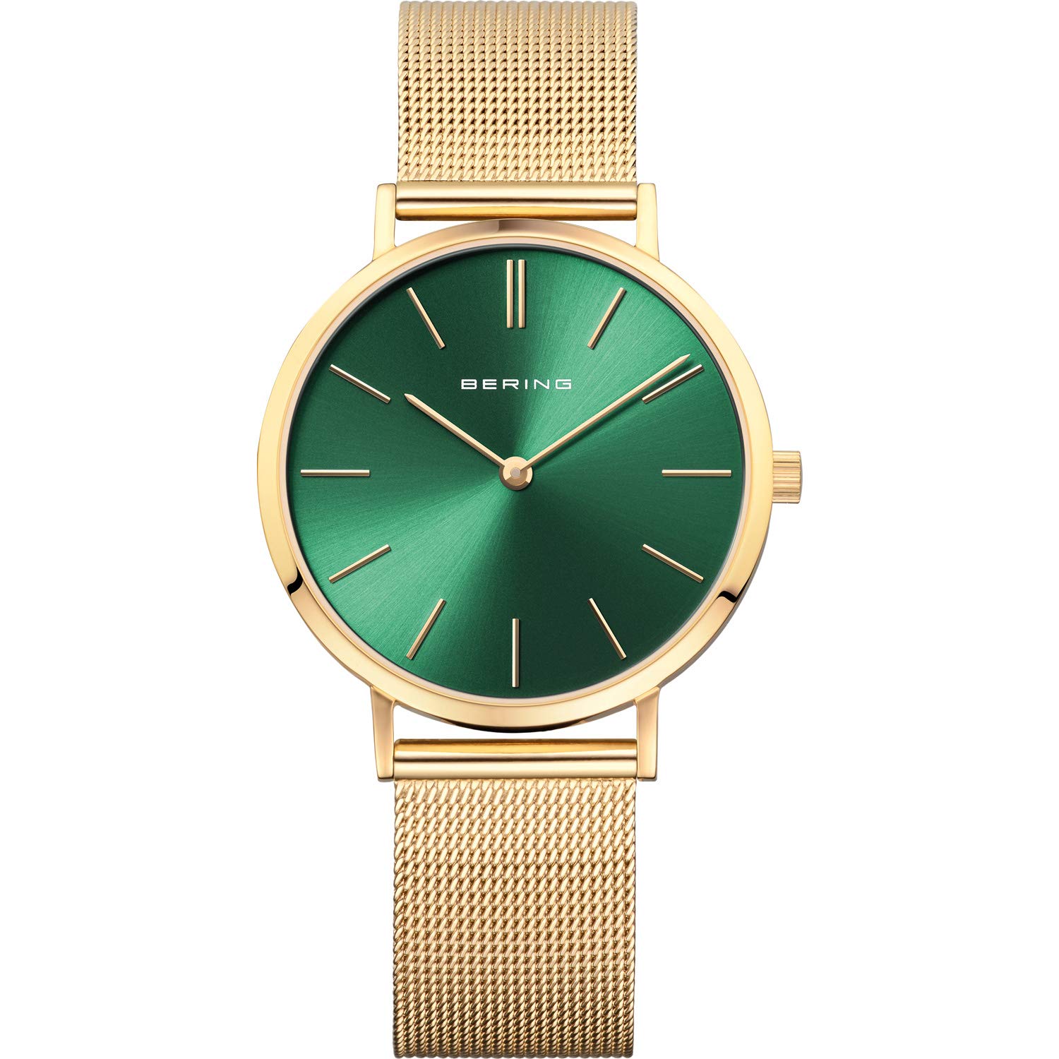 Bering Women's Yellow Watches, One Size, Watch Classic 34 Mm Bracelet Milanese 14134-338