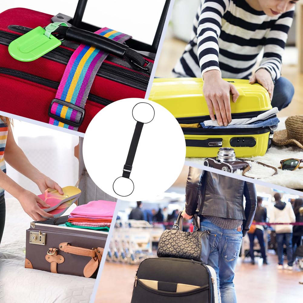 MAYJOYDIY Paquete de 10 correas de conexión de equipaje de 57 a 70 cm, correas de equipaje de viaje con sistema de cierre, cinturón elástico para maleta, para vacaciones, viajes de negocios, gestión