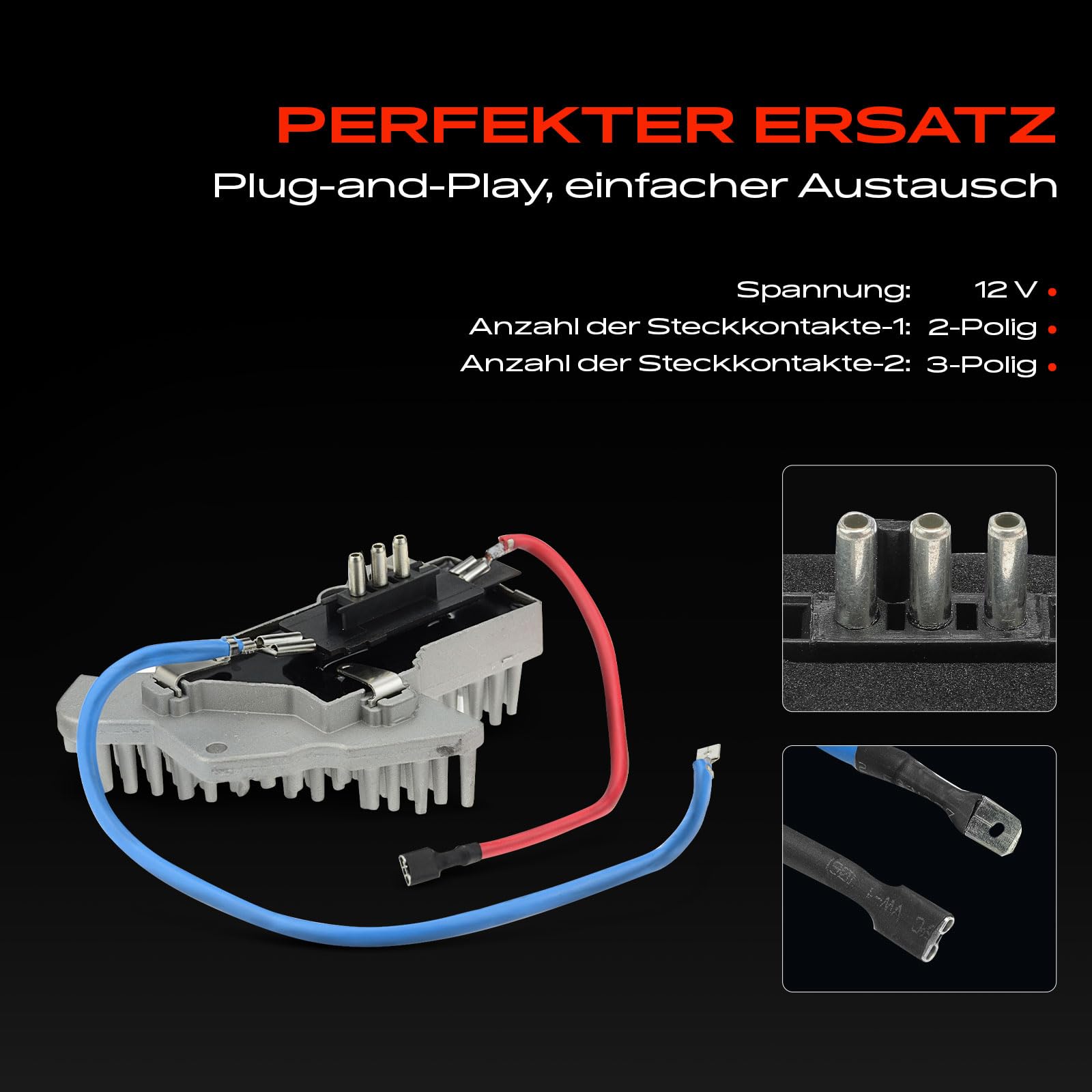 Frankberg Gebläseregler Wiederstand Steuergerät Kompatibel mit W202 S202 C208 A208 W210 S210 R170 1993-2004 2108206210