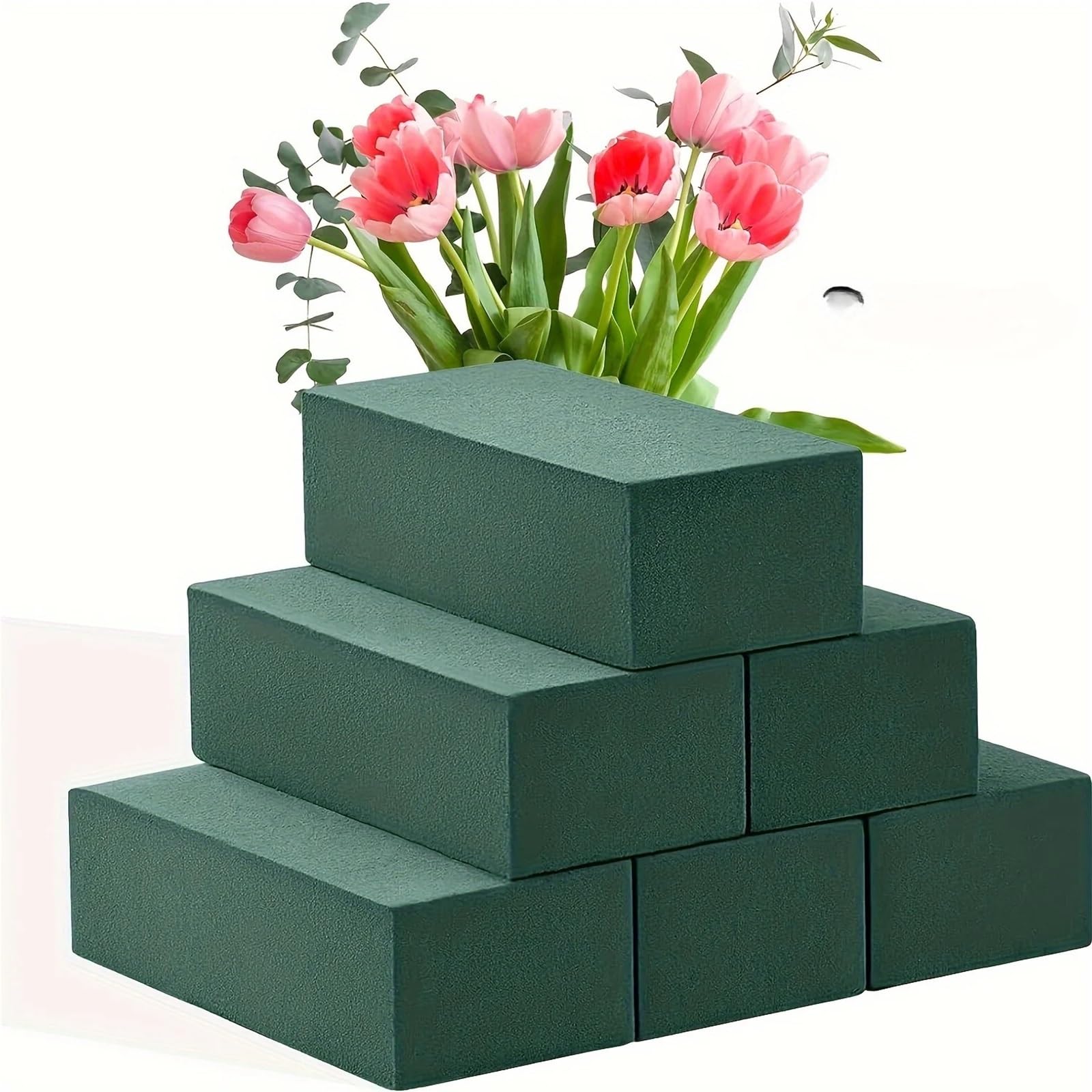 Espuma Floral 4 bloques de espuma floral verde, ideales for decorar arreglos florales seda, plantar y hacer manualidades
