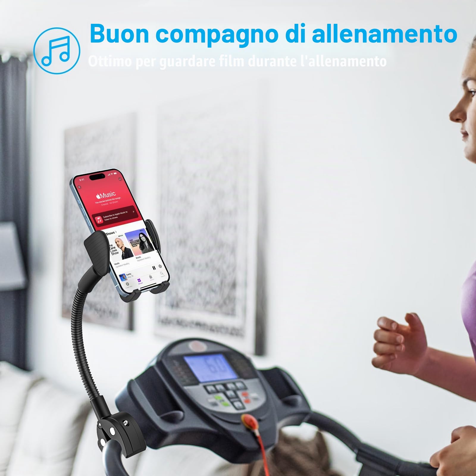 Supporto Cellulare per Passeggino/Bici/Sedia a Rotelle/Barca/Carrello Portaspesa, Flessibile Porta Telefono Manubrio Asta Barra Tubo per iPhone 16 15 Pro Max, Galaxy S24, Phone da 4-7"