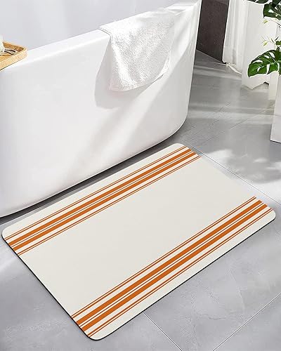 Tapete de baño con rayas de granja para bañera, antideslizante, de secado rápido y absorbente, tierra de diatomeas, cocina, ducha, fregadero,